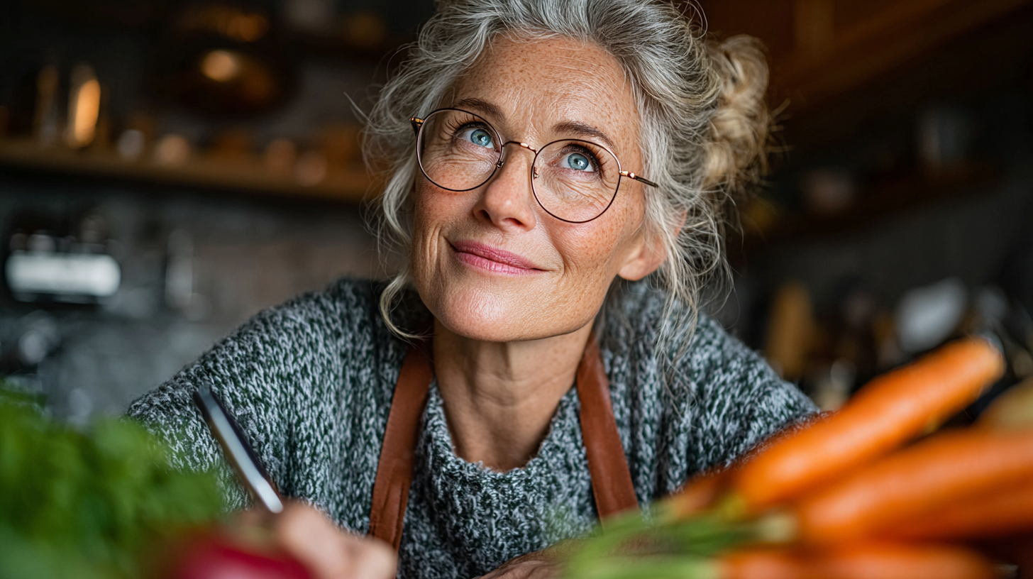 Старша жінка виконує м'яку йогу на природі